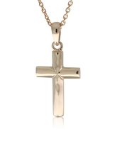 9k rose gold plain cross pendant