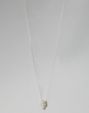 Moth & Dane Silver Skull Necklace
