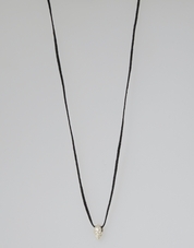 Moth & Dane Silver Skull Cord Necklace