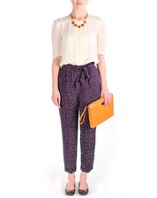 Tied Up Trousers (Spotted Twill) in Navy by Karen Walker