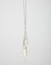 Short Multi Feather Necklace