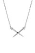 CROSSED NAIL PENDANT, SILVER