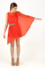 Silk Memto Dress - Tangerine