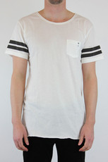 Thrills Striped Arm Tee - natural