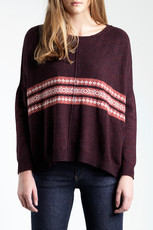 Vera Sweater, burgundy mix