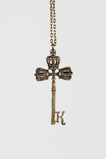 Key To The Kingdom Necklace, Brass