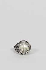 Freedom Bird Ring, Silver/Mother of Pearl