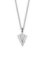 Faceted Charm Necklace, silver