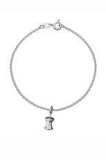 Apple Core Charm Bracelet, silver