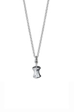 Apple Core Charm Necklace, silver