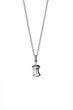Apple Core Charm Necklace, silver