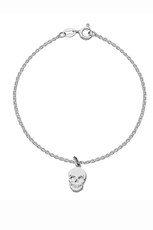 Skull Charm Bracelet, silver