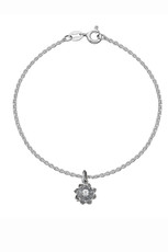 Protea Charm Bracelet, silver