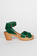 High Ankle Strap Sandals, green