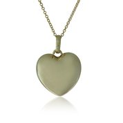 9ct yellow gold heart pendant and chain