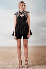 Braveheart Dress, black/black netting print