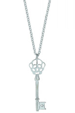 MINI Skeleton Key Pendant Necklace, silver
