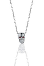 MINI Skull Pendant Necklace, silver