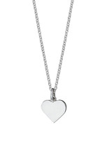 Heart Charm Necklace, silver