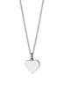 Heart Charm Necklace, silver