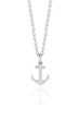 anchor Charm Necklace, silver