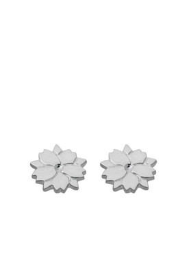 Cherry Blossom Stud Earrings, silver