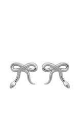 Serpent Stud Earrings, silver
