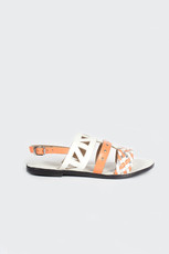 Florence Sandals, white/orange