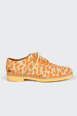 380g Shoe, orange leopard canvas