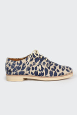 380g Shoe, blue leopard canvas