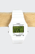 Mens 80 Digital INDIGLO Classic Watch, white rubber (T-LC751)