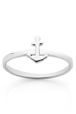 Anchor Stacker Ring, silver
