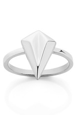 Faceted Stacker Ring, silver