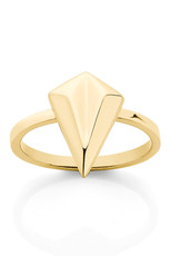 Faceted Stacker Ring, gold plated