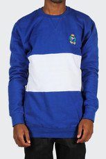 Yacht Club Sweater, royal blue/white stripe