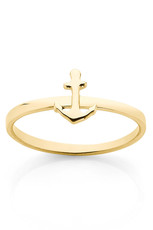 Anchor Stacker Ring, gold plated