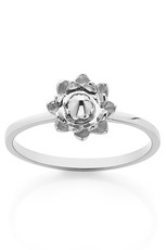 Protea Stacker Ring, silver