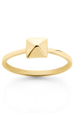 Studded Stacker Ring, gold plated
