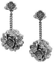 sterling silver karen walker flower drop earrings