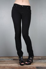 womens mod straight jeans black