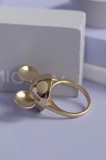 mickey cap ring, silver or gold
