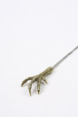 brass eagle claw necklace