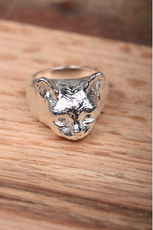 cat ring silver