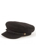 fiddler hat, black herringbone