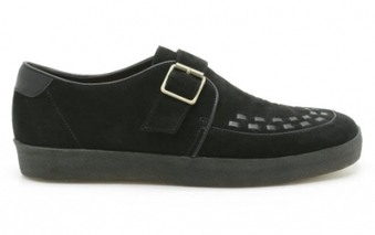 Clarks Ashcott Monk - Suede - Black