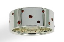 sterling silver karen walker garnet scatter ring