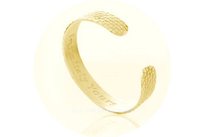 9k yellow gold huffer ladies cuff