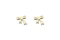 9k yellow gold karen walker mini bow earrings