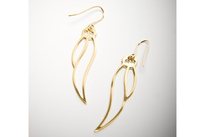 9k yellow gold huffer hot bird earrings