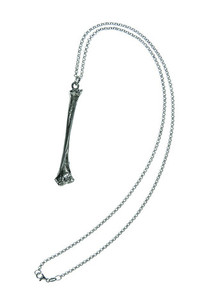 bone necklace, silver